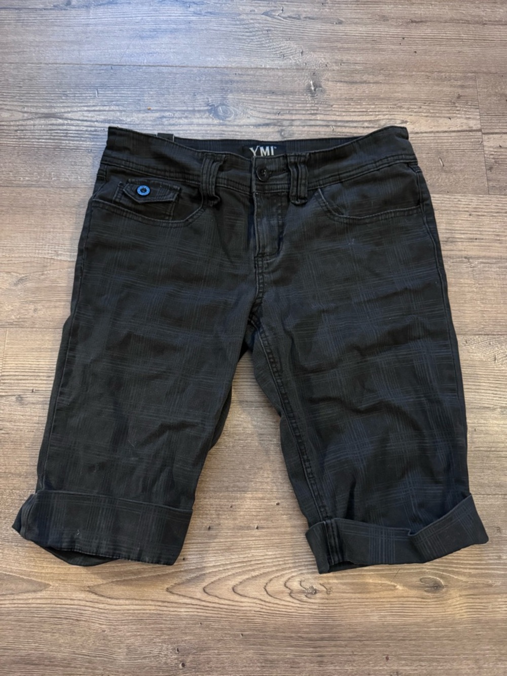 Grey Grunge Y2K Shorts